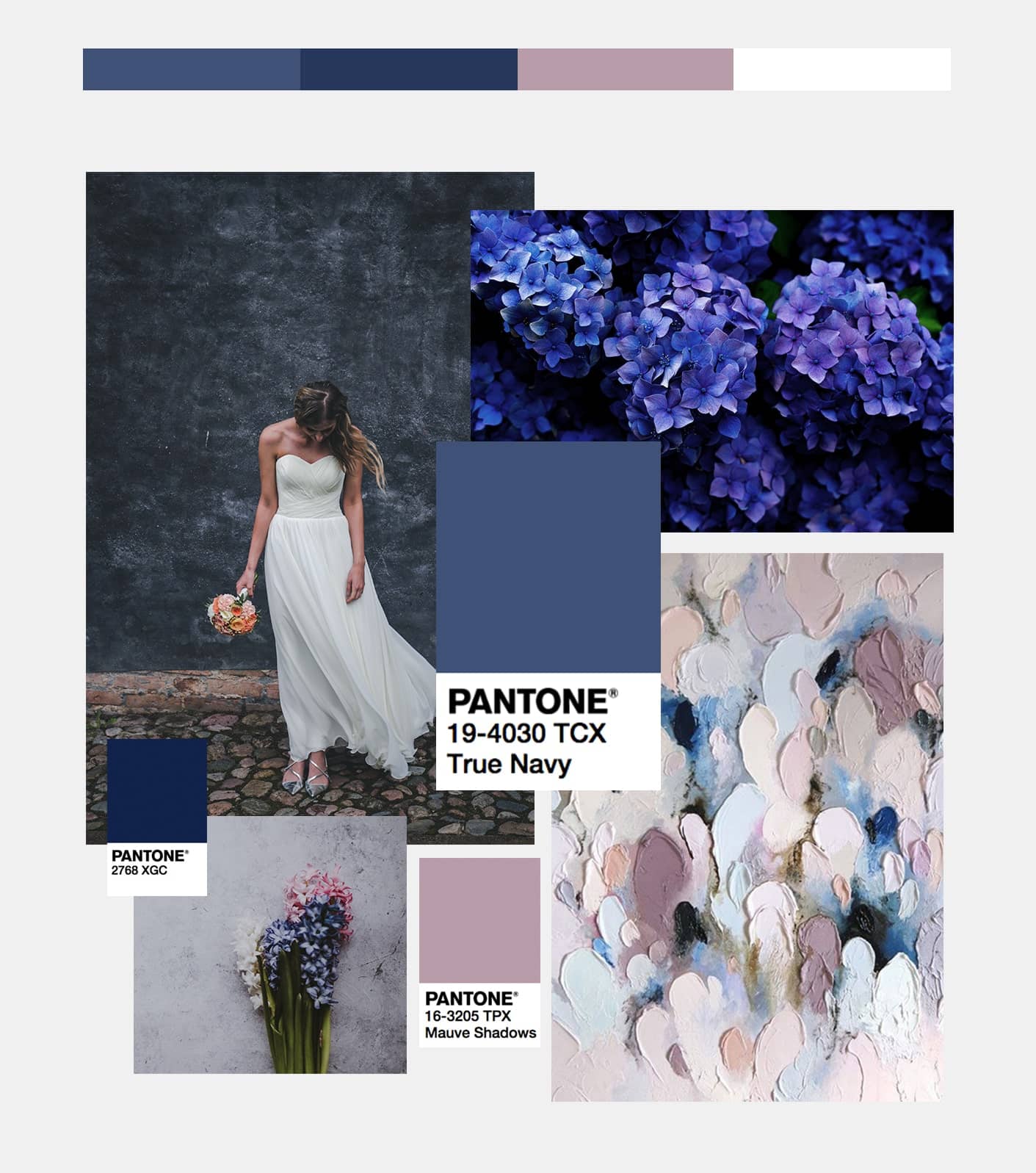 Navy & mauve wedding palette